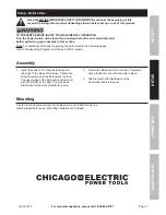 Предварительный просмотр 7 страницы Chicago Electric 61970 Owner'S Manual & Safety Instructions