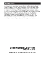 Предварительный просмотр 20 страницы Chicago Electric 61970 Owner'S Manual & Safety Instructions