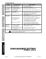 Предварительный просмотр 16 страницы Chicago Electric 61971 Owner'S Manual & Safety Instructions