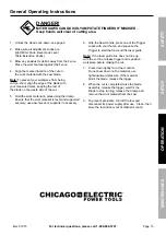 Preview for 13 page of Chicago Electric 61973 Owner'S Manual