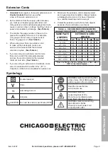 Preview for 9 page of Chicago Electric 62297 Owner'S Manual & Safety Instructions