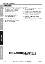 Preview for 14 page of Chicago Electric 62297 Owner'S Manual & Safety Instructions