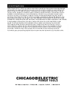 Preview for 16 page of Chicago Electric 62421 Owner'S Manual