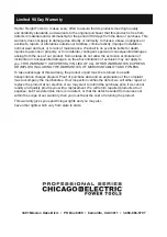 Preview for 16 page of Chicago Electric 62422 Owner'S Manual & Safety Instructions