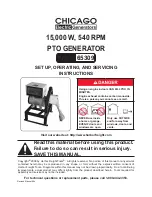 Chicago Electric 65309 Set Up, Operating, And Servicing Instructions preview