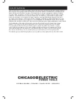 Preview for 16 page of Chicago Electric 65570 Owner'S Manual & Safety Instructions