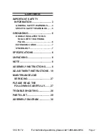 Preview for 2 page of Chicago Electric 65712 Set Up And Operating Instructions Manual