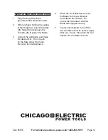 Предварительный просмотр 12 страницы Chicago Electric 65766 Owner'S Manual