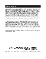 Предварительный просмотр 16 страницы Chicago Electric 65766 Owner'S Manual