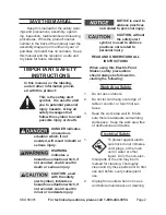 Preview for 2 page of Chicago Electric 66301 Assembly, Operation And Maintenance Instructions