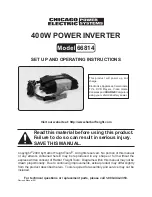 Preview for 1 page of Chicago Electric 66814 Set Up And Operating Instructions Manual