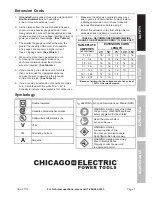 Предварительный просмотр 7 страницы Chicago Electric 67119 Owners Manual & Safety Manual