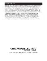 Предварительный просмотр 16 страницы Chicago Electric 67119 Owners Manual & Safety Manual