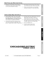 Preview for 9 page of Chicago Electric 68853 Owners &  Safety Manual