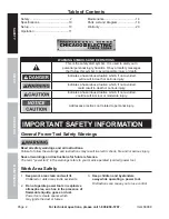 Preview for 2 page of Chicago Electric 68988 Owner'S Manual & Safety Instructions