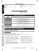 Предварительный просмотр 2 страницы Chicago Electric 69231 Owner'S Manual & Safety Instructions