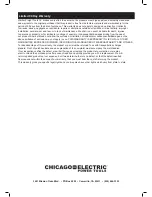 Предварительный просмотр 16 страницы Chicago Electric 69231 Owner'S Manual & Safety Instructions