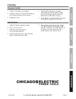 Предварительный просмотр 11 страницы Chicago Electric 69334 Owner'S Manual & Safety Instructions