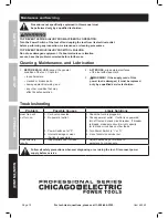 Preview for 10 page of Chicago Electric 69342 Owner'S Manual & Safety Instructions