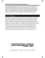 Preview for 12 page of Chicago Electric 69342 Owner'S Manual & Safety Instructions