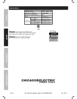 Предварительный просмотр 6 страницы Chicago Electric 69683 Owner'S Manual & Safety Instructions