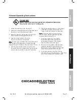 Предварительный просмотр 13 страницы Chicago Electric 69683 Owner'S Manual & Safety Instructions