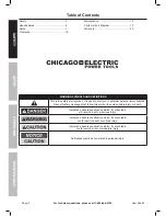 Preview for 2 page of Chicago Electric 69684 Owner'S Manual & Safety Instructions