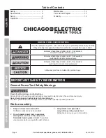 Предварительный просмотр 2 страницы Chicago Electric 69702 Owner'S Manual & Safety Instructions