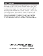 Предварительный просмотр 16 страницы Chicago Electric 69702 Owner'S Manual & Safety Instructions