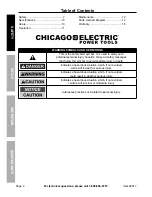 Preview for 2 page of Chicago Electric 69917 Owner'S Manual & Safety Instructions