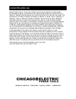 Preview for 16 page of Chicago Electric 69917 Owner'S Manual & Safety Instructions