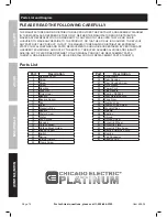 Preview for 14 page of Chicago Electric 69924 Owner'S Manual