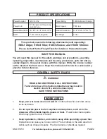 Preview for 2 page of Chicago Electric 91653 Assembly And Operating Instructions Manual