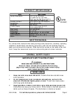 Preview for 2 page of Chicago Electric 91935 Assembly And Operating Instructions Manual