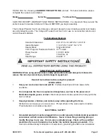 Preview for 2 page of Chicago Electric 91979 Operating Instructions Manual