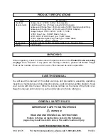 Preview for 2 page of Chicago Electric 92476 Operating Instructions Manual