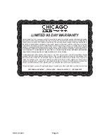 Preview for 8 page of Chicago Electric 94422 Assembly And Operating Instructions Manual