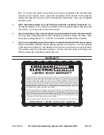 Preview for 9 page of Chicago Electric 95519 Assembly And Operation Instructions Manual