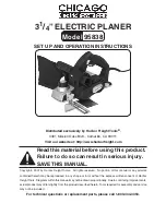 Chicago Electric 95838 Set Up And Operating Instructions Manual preview