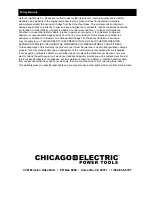 Preview for 12 page of Chicago Electric 95877 Owner'S Manual & Safety Instructions