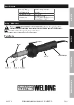 Preview for 7 page of Chicago Electric 96712 Owner'S Manual & Safety Instructions