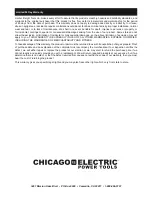 Preview for 8 page of Chicago Electric 96923 Owner'S Manual & Safety Instructions