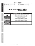 Предварительный просмотр 2 страницы Chicago Electric 98265 Owenrs Manual