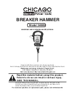 Chicago Electric BREAKER HAMMER 94882 Assembly And Operating Instructions Manual предпросмотр