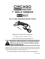 Предварительный просмотр 1 страницы Chicago Electric Chicago 46237 Set Up And Operating Instructions Manual