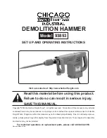 Chicago Electric DEMOLITION HAMMER 93853 Set Up And Operating Instructions Manual preview