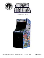 Preview for 1 page of Chicago Gaming Arcade Legends Owner'S Manual