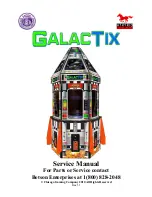 Chicago Gaming GalacTix Service Manual preview