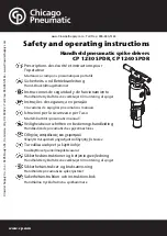 Chicago Pneumatic CP 1230 SPDR Safety And Operating Instructions Manual preview