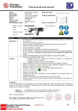 Preview for 1 page of Chicago Pneumatic CP7600 C Series Instruction And Safety Sheet